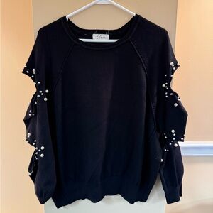 Elan Black Knit Top